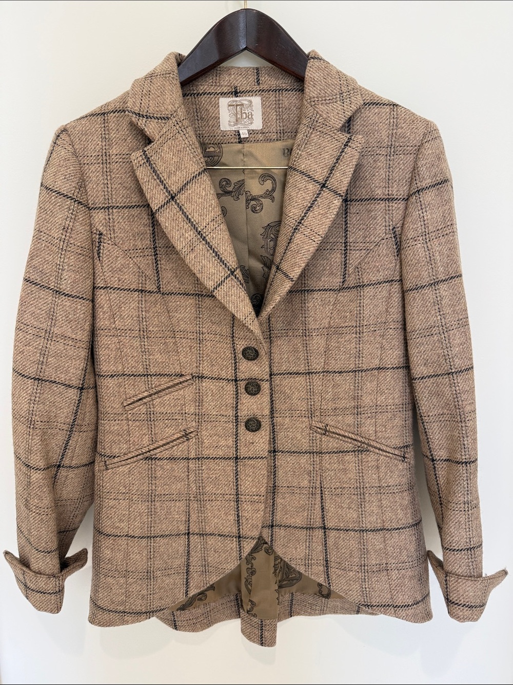 TBA wool plaid jacket